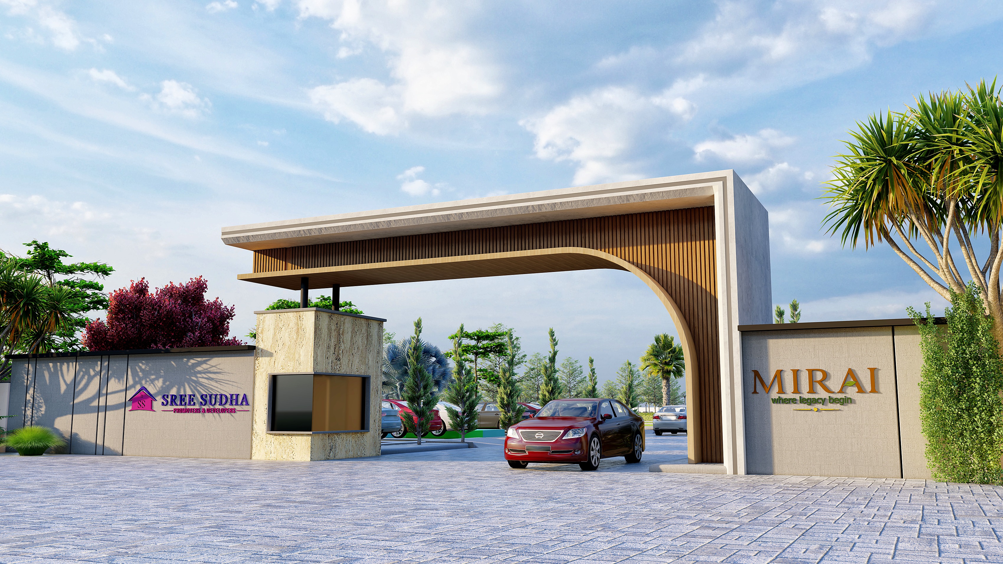 Entrance gate, high resolution render